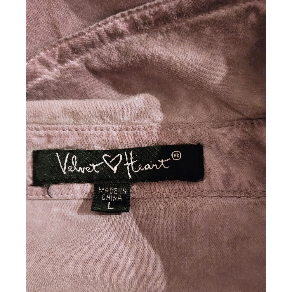 Velvet Heart Mauve Button-Down Shirt - Picture 4 of 4